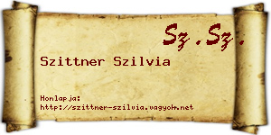 Szittner Szilvia névjegykártya