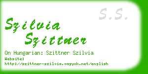 szilvia szittner business card